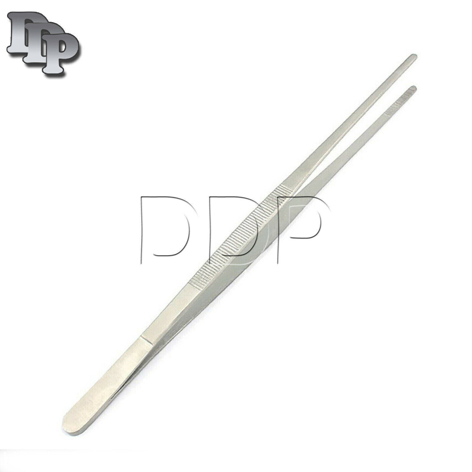12-30cm-Silver-Stainless-Steel-Long-Food-Tongs-Straight-Tweezers-Kitchen-371588428048