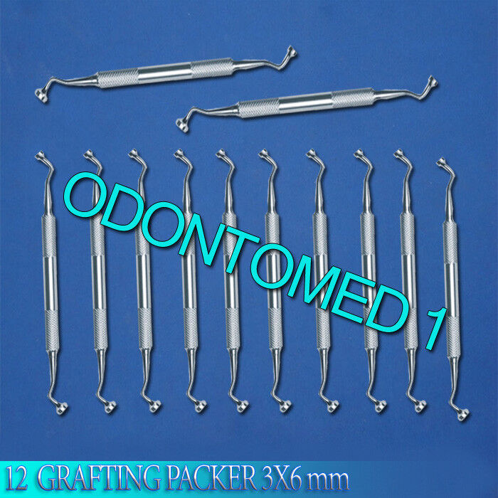 12-GRAFTING-PACKER-3x6-mm-SERRATED-TIPS-DENTAL-INSTRUMENTS-115578669018