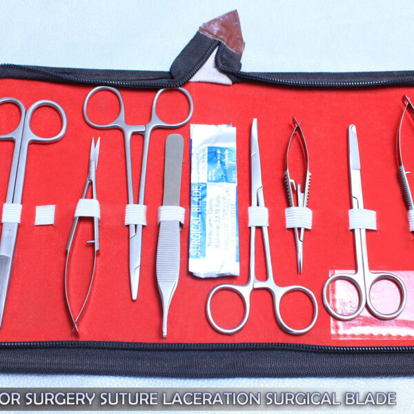 15 PCS O.R GRADE MINOR SURGERY SUTURE KIT+STERILE BLADE #24 DS-1239
