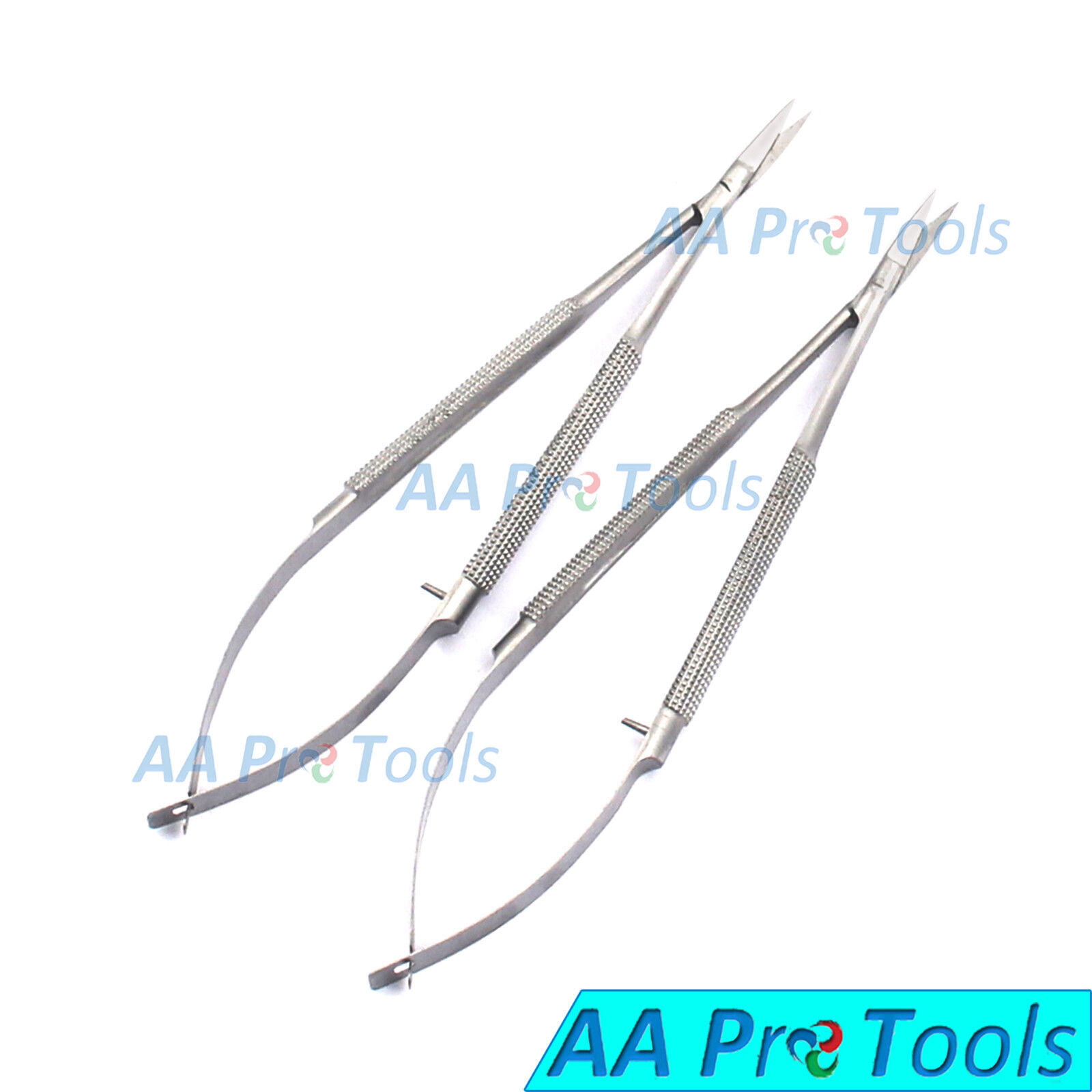 2-Pcs-Micro-Eye-Scissors-Straight-45-Castroviejo-Round-Surgery-Ophthalmic-254052852828