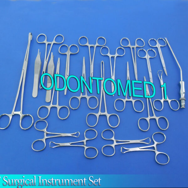 27 SURGICAL INSTRUMENTS SET FORCEPS SCISSORS CLAMPS DS-906