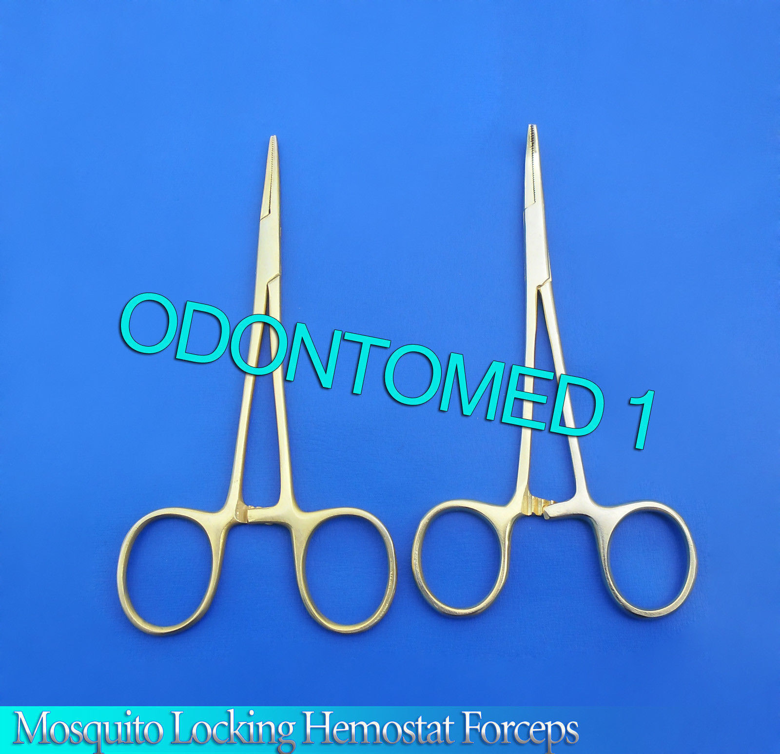 4-MOSQUITO-LOCKING-HEMOSTAT-FORCEPS-5-CVDSTR-GOLD-121170572638