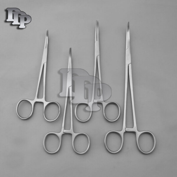 4 Rankin Crile Hemostat Locking Forceps Curved 5.5" + 6"+ 6.25" + 8" Surgical