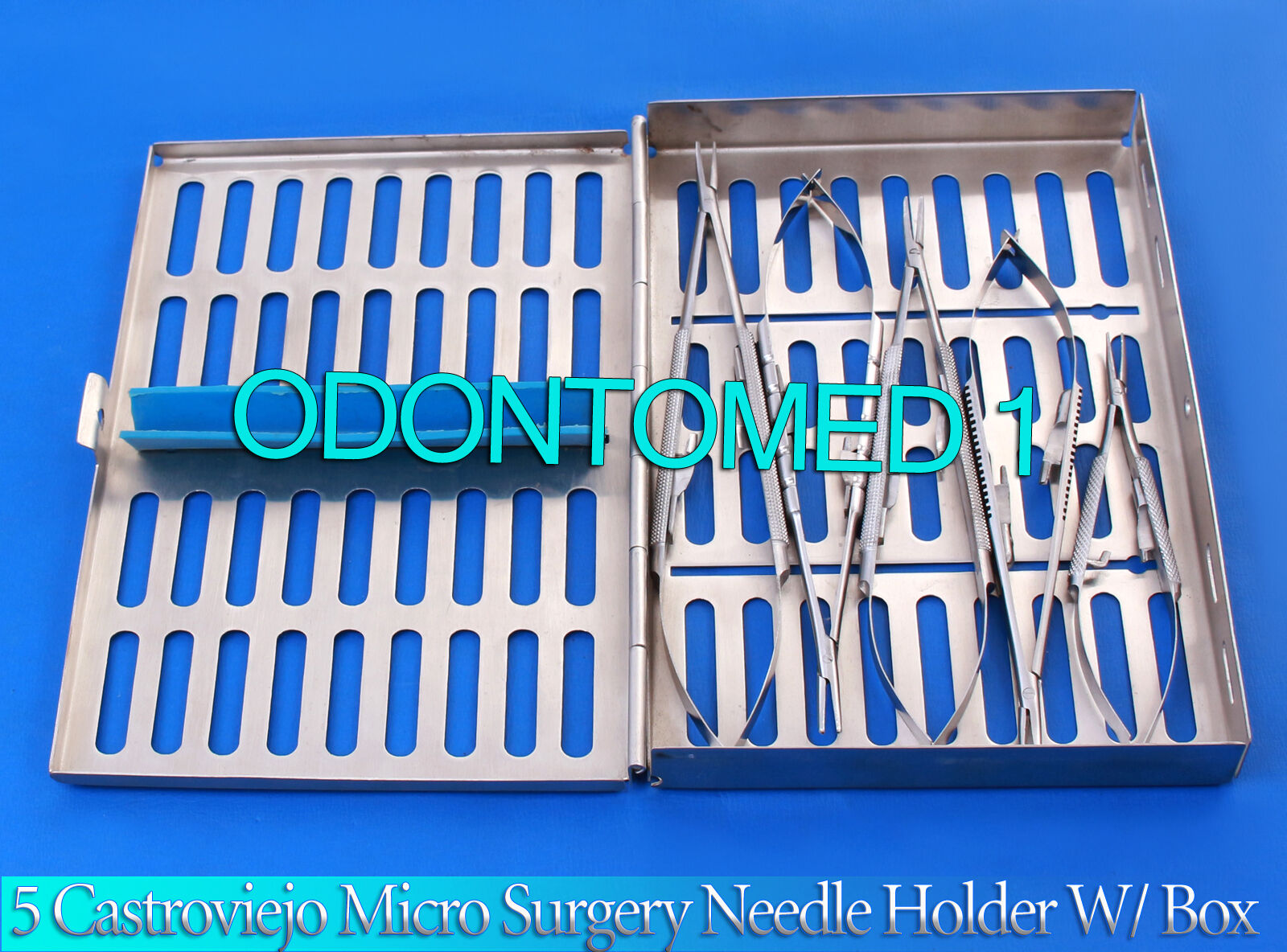 5-CASTROVIEJO-MICRO-SURGERY-NEEDLE-HOLDERS-CURVED-W-STERILIZATION-CASSETTE-BOX-121657485218-2