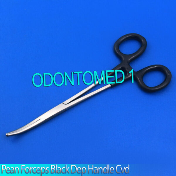 6 Hemostat Pean Forceps Surgical Instruments,Black Dep Handle 6.25'' Curved