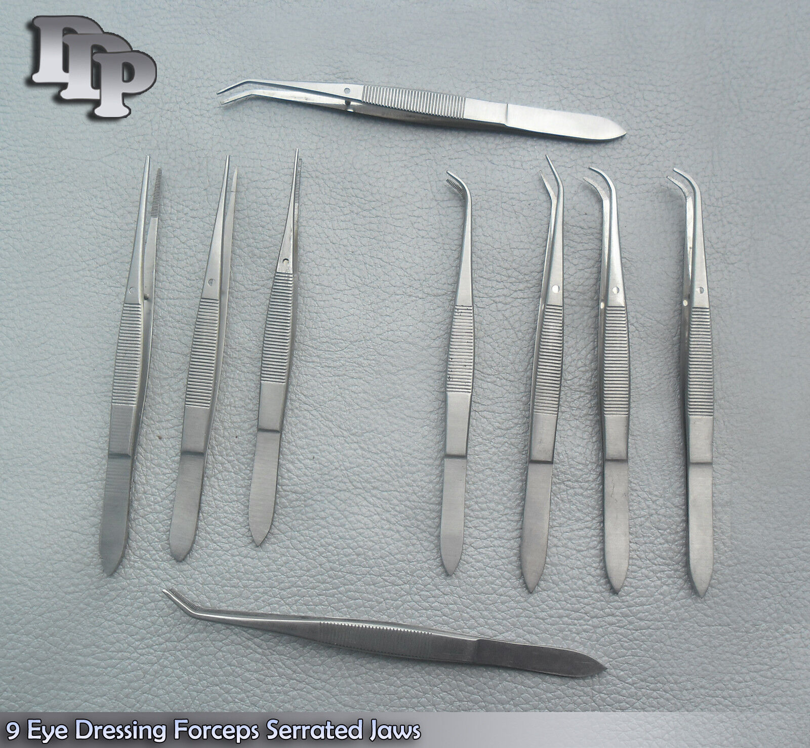 9-New-Assorted-Eye-Dressing-Forceps-4-Serrated-Jaws-INSTRUMENTS-121409339038