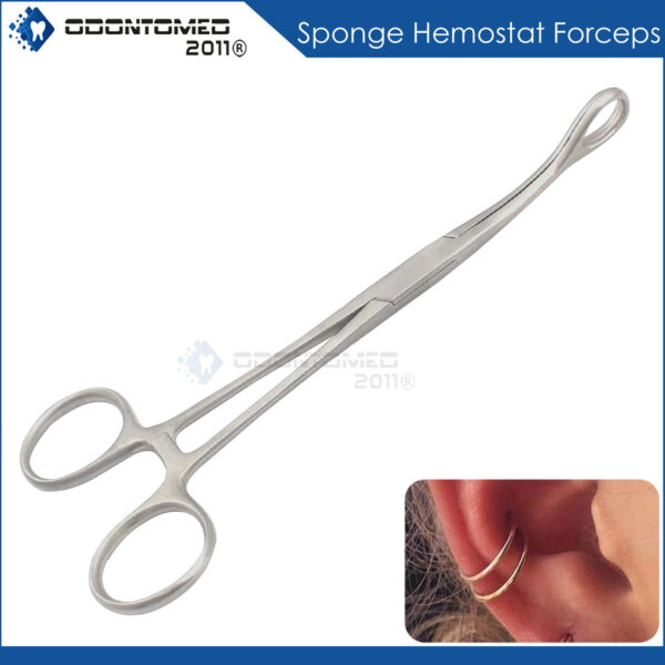 Ballanger Sponge Forceps 7" Curved Surgical Instruments