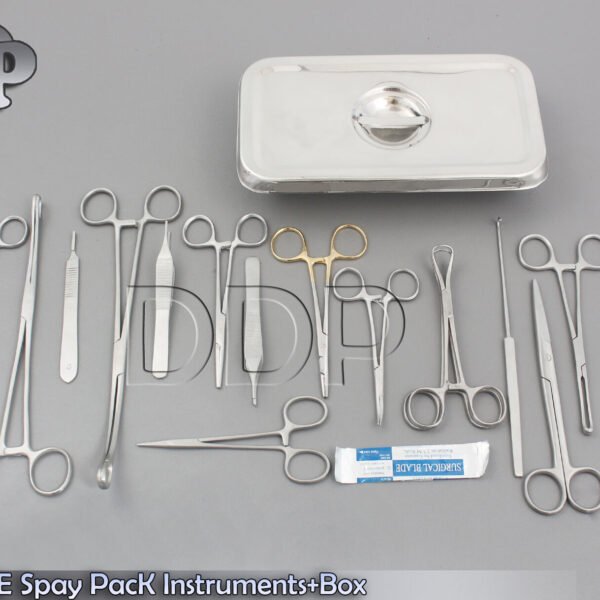 CANINE Spay Pack | 19 Instruments+Box Veterinary SURGICAL INSTRUMENTS DS-1069