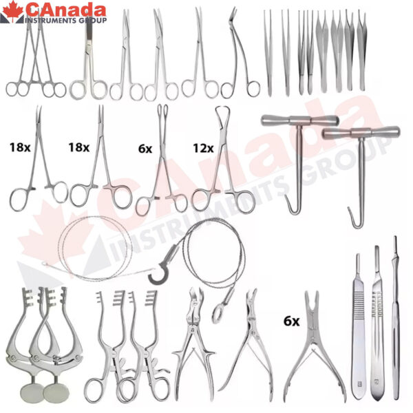Cranial Brain Neuro Craniotomy Set 91Pcs Basic Neurosurgery Spinal Minor Surgica