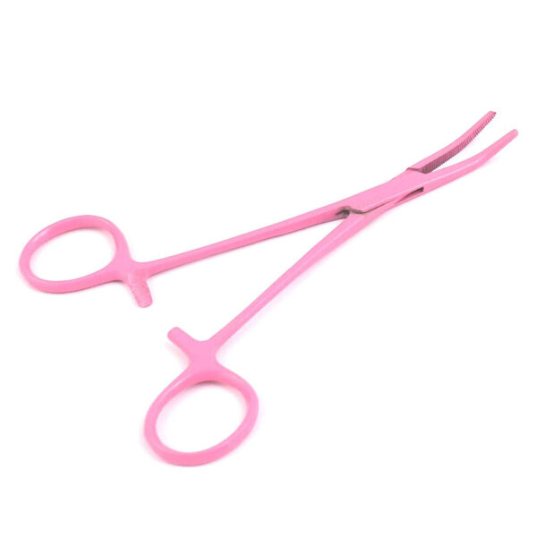 Crile Hemostat Forceps Curved 5.5" Pink Color Surgical Instruments