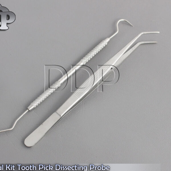Dental Kit Tooth Pick Dissecting Probe 23/17 Dental London College Tweezers