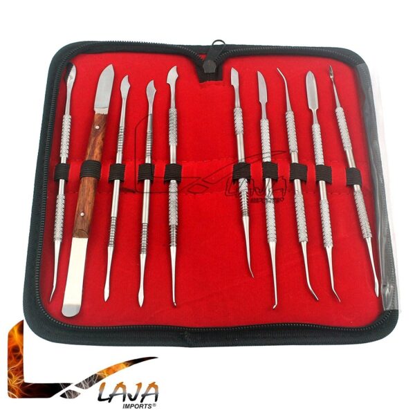 Dental Lab Stainless Steel Kit Wax Carving Tool Set Surgical Dental Instruments