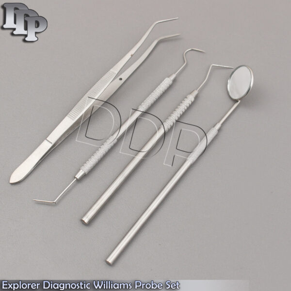 Dental Mouth Mirror Teeth Cleaning Inspection Explorer Diagnostic Williams Probe