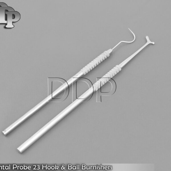 Dental Probe 23 Hook & Ball Burnishers Teeth Cleaning Periodontal Kit