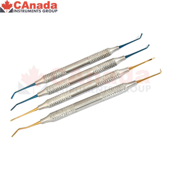 FILLING PLASTIC DENTAL COMPOSITE INSTRUMENT HAND TITANIUM TOOLS SET OF 4 DN-2331