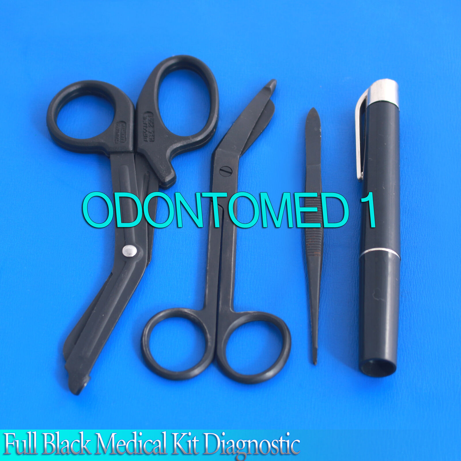 Full-Black-Medical-Kit-Diagnostic-EMT-Nursing-Surgical-EMS-Student-Paramedic-131741197488
