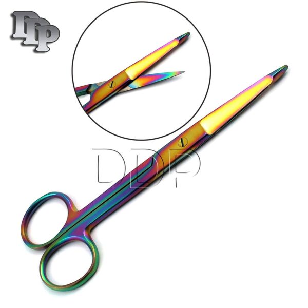 Knowles Bandage Scissors 5.5?traight Multi Color Rainbow Surgical Instruments