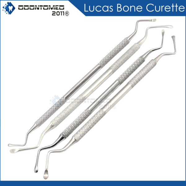 LUCAS BONE CURETTES Set of 4 Dental Instruments implant Surgical