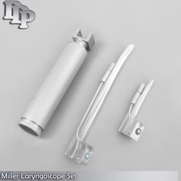 Laryngoscope Medium Handle C + 2 Miller Blade #0 And #2 Ent Anesthesia LS-3007