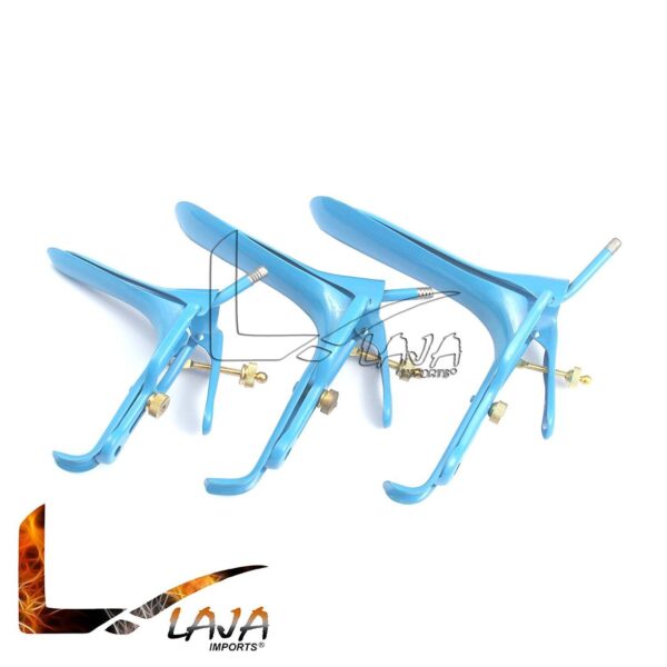 Lot of 3 Pieces Blue Coated LLETZ LEEP Graves Speculum Small, Medium, Large New