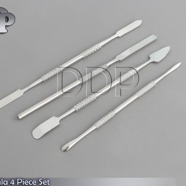Metal Spatula 4 Piece Set Tools Dental Carver Wax Surgical Instruments