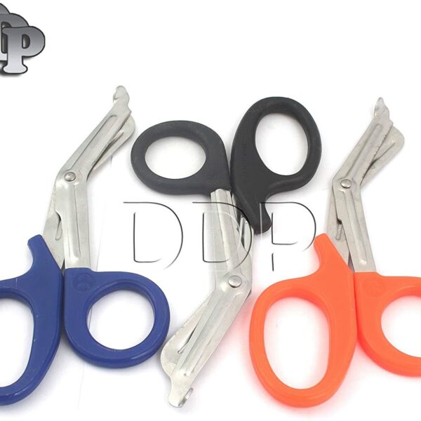 NEW 3 PARAMEDIC UTILITY BANDAGE TRAUMA EMT EMS SHEARS SCISSORS 5.5"-BLACK-OR-BLU