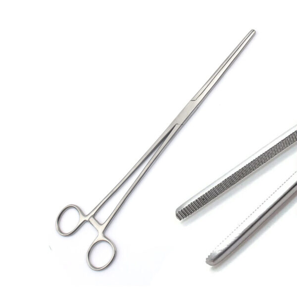 New 18 Inch Straight Hemostat Forceps Locking Clamps - Stainless Steel