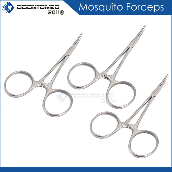 New Set of 3 3.5" Curved Hemostat Forceps Locking Clamps Stainless Steel