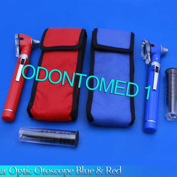Pro Physician 2.5V Halogen Light FiberOptic Otoscope Diagnost Blue & Red