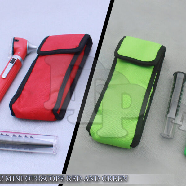 Pro Physician 2.5V Halogen Light FiberOptic Otoscope Diagnost Set Red & Green