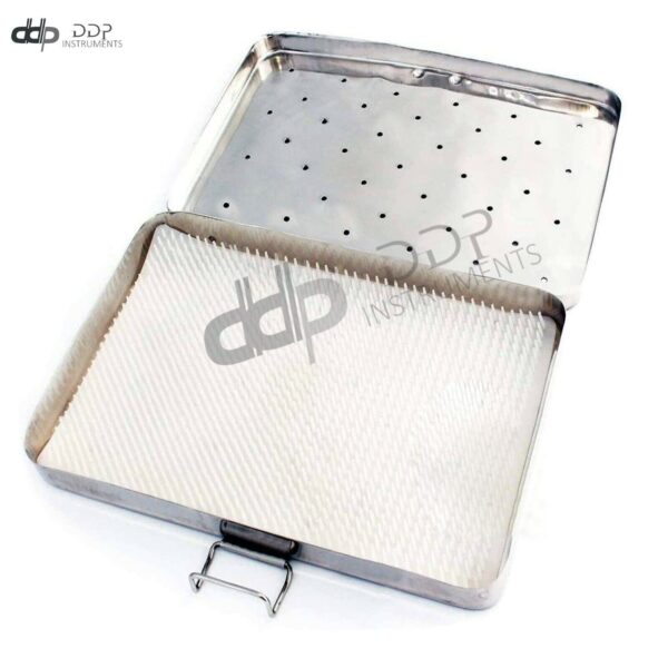 STERILIZATION CASSETTE BOX 4" X 8" WITH SILICONE PAD FOR SURGICAL INSTRUMENTS