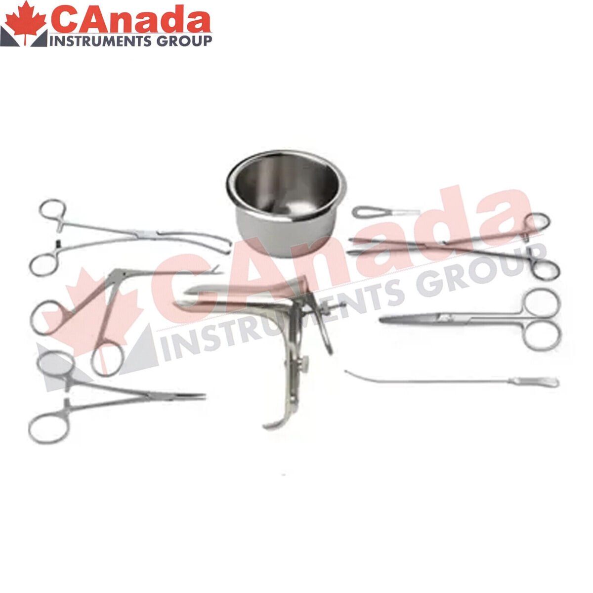 Set Of 8 Pieces Instrument Set for IUD Insertion and Removal
