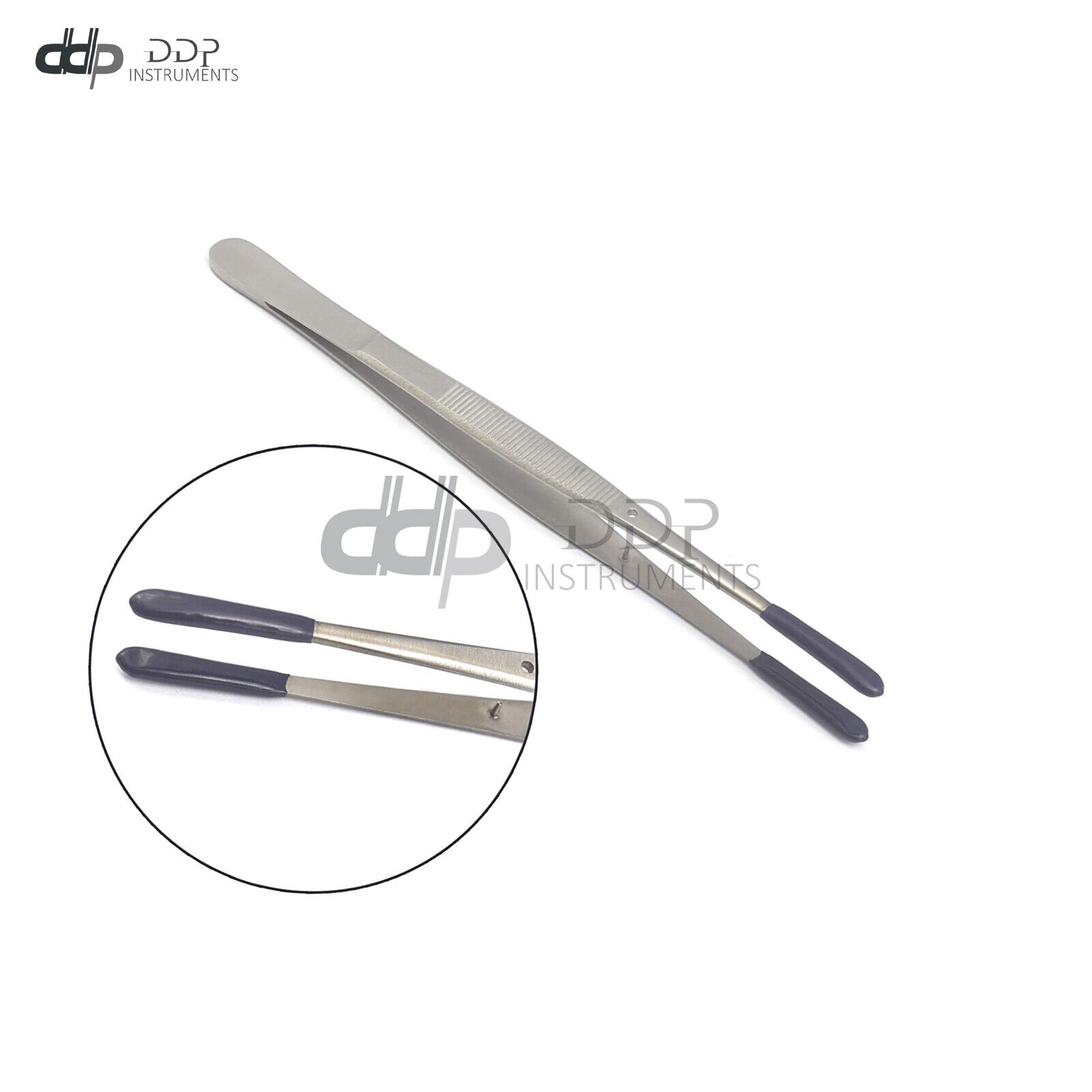 Tweezers-Bead-Pearl-Soft-Tips-Work-Holding-Safe-PVC-No-Scratch-Rubber-Coated-373271328498