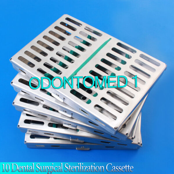 10 DENTAL SURGICAL STERILIZATION CASSETTE RACKS BOX FOR 10 INSTRUMENTS