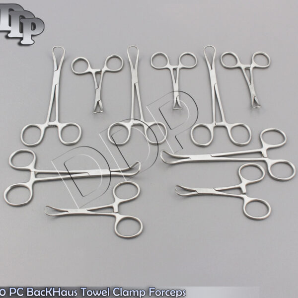 10 PC AUTOCLAVABLE PACIFATED O.R GRADE BACKHAUS TOWEL CLAMP FORCEPS 3.5"+ 5.25"