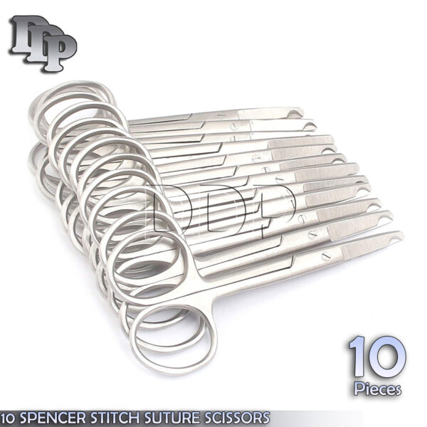 10 Spencer Stitch Suture Scissors 3.5" Surgical Suture Veterinary Instruments