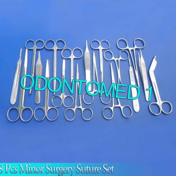 18 INSTRUMENTS MINOR SURGERY SUTURE SET KIT FORCEPS DS-771