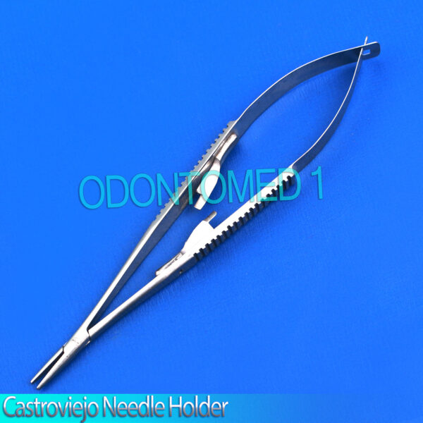 1pc Castroviejo Needle Holder 5.5" Plier Dental Surgical Instrument Serrated