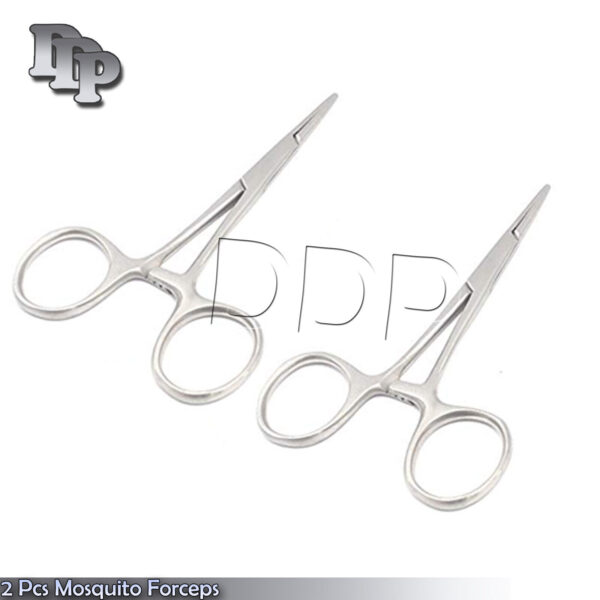 2 Pcs Mosquito Locking Hemostat Forceps 3.5" Straight Surgical Instruments