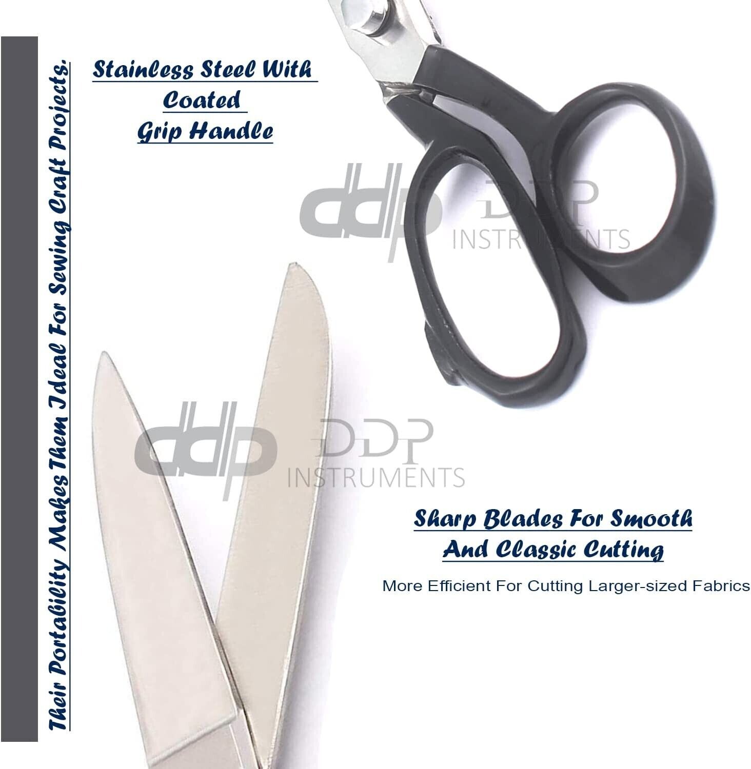 2-Sets-8-14Tailor-Upholstery-Scissors-Black-Shear-HEAVY-DUTY-RAZORS-sharp-374629654699-5