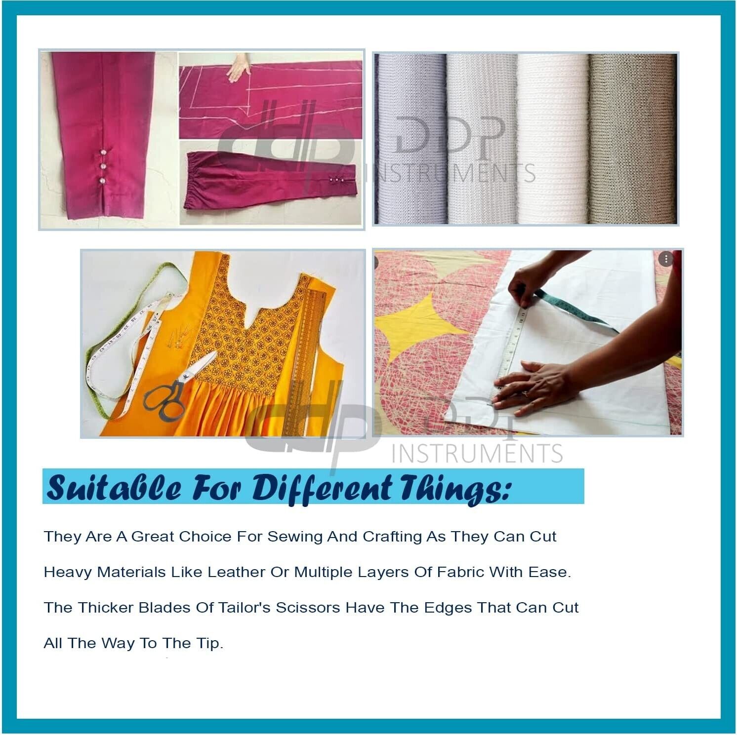 2-Sets-8-14Tailor-Upholstery-Scissors-Black-Shear-HEAVY-DUTY-RAZORS-sharp-374629654699-6