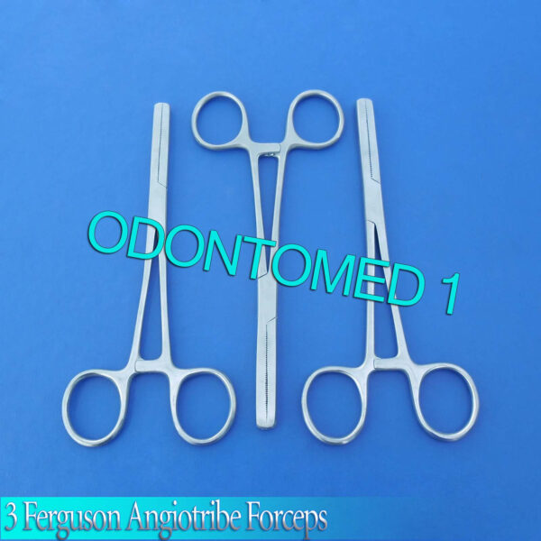 3 FERGUSON ANGIOTRIBE Forceps 8" Straight Surgical Veterinary instruments