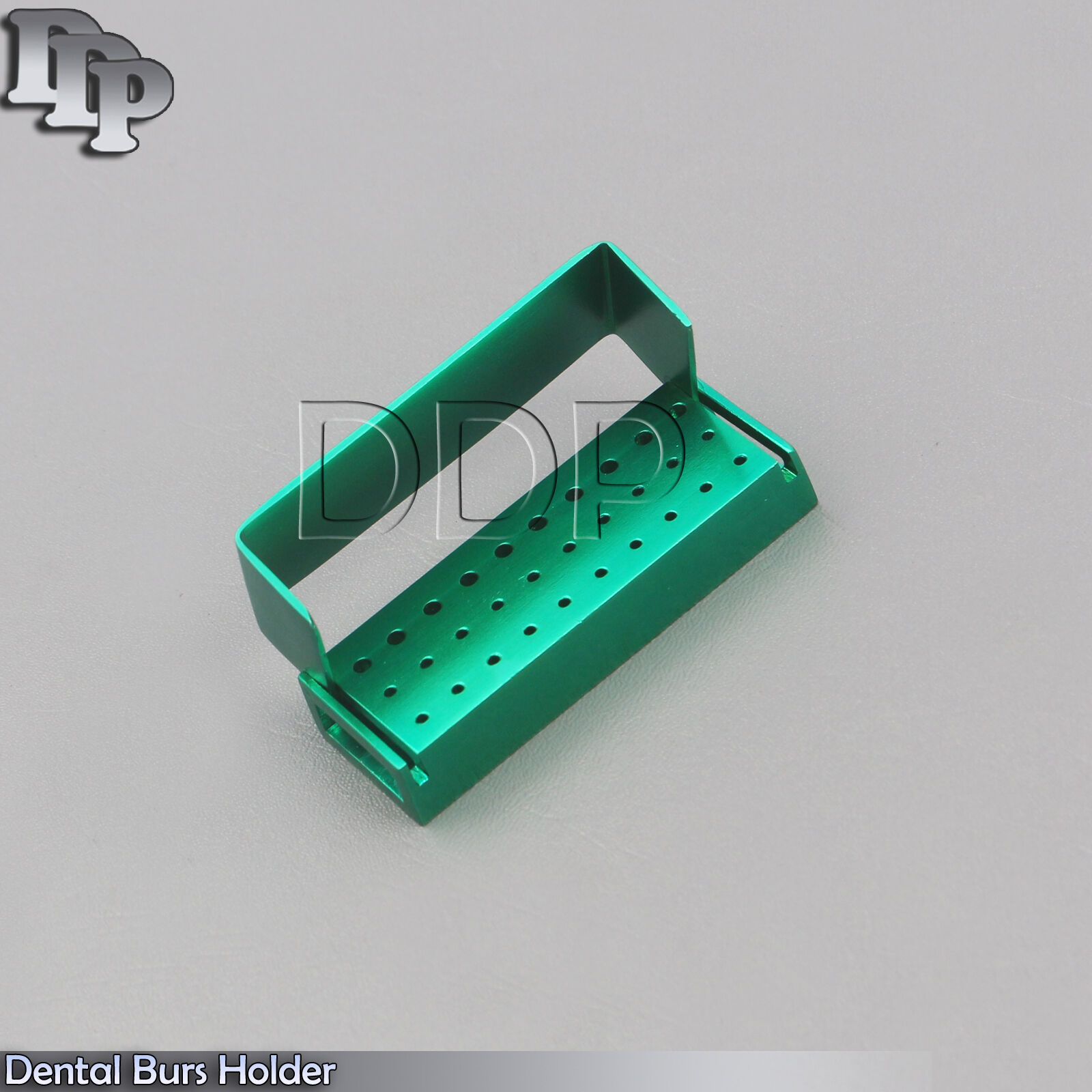30-Holes-Dental-Aluminum-Bur-Burs-Holder-Box-Autoclave-Green-Color-DN-2089-371967784439