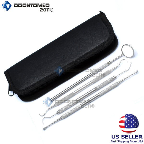 4 Dental Hygiene Tool  Kit Dentist Tarter Scraper Scaler Dental Equipment PR-302