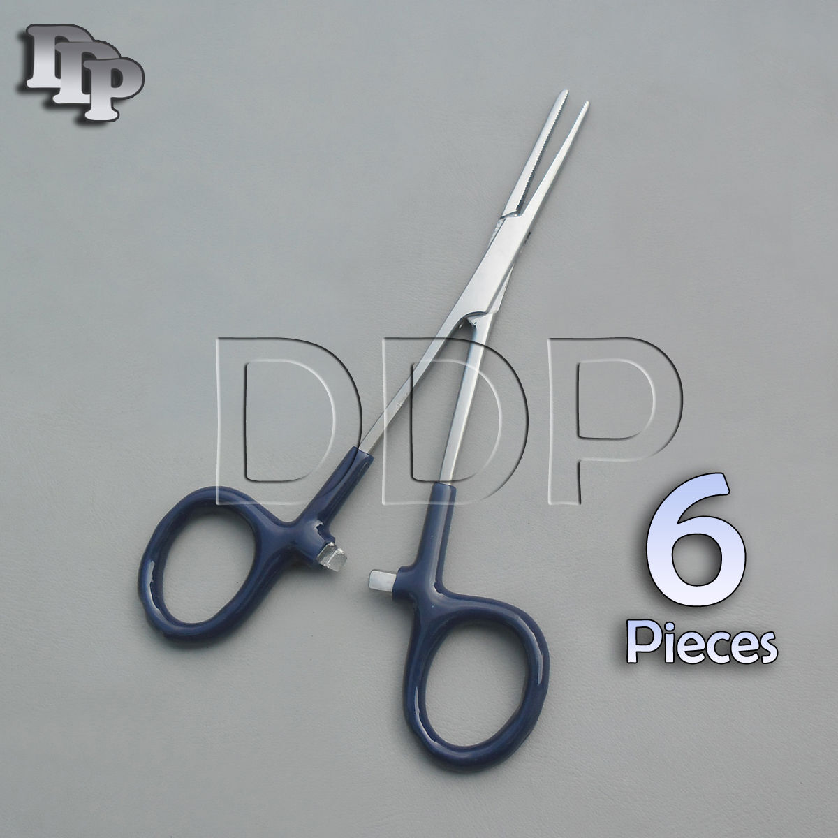 6-Hemostats-Crile-Forceps-Surgical-Instruments-Blue-Dep-Handle-6-Straight-131417414279