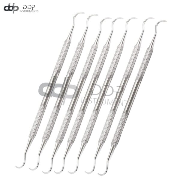 6 Pcs Dental Sickle Scaler H6/H7 Posterior Clinical Applicator Subgingivally