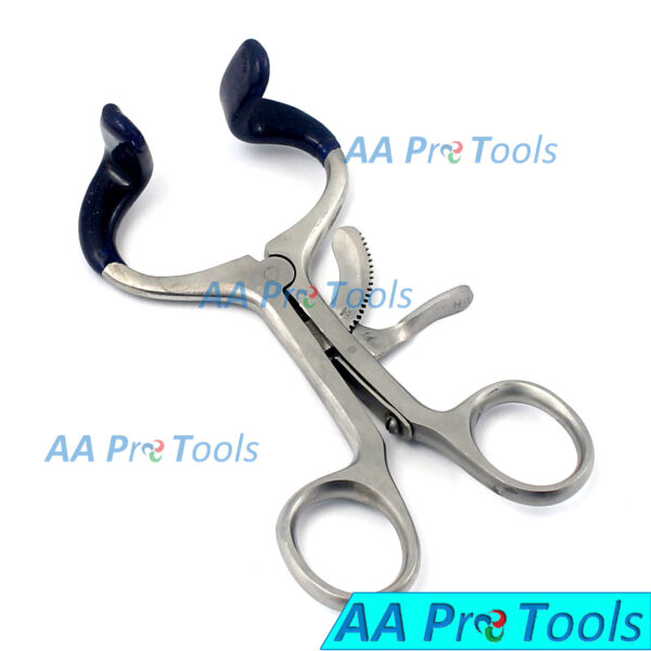 AA Pro: 5.5" Dental Molt Mouth Gag With Blue Dip Instruments Stainless Steel