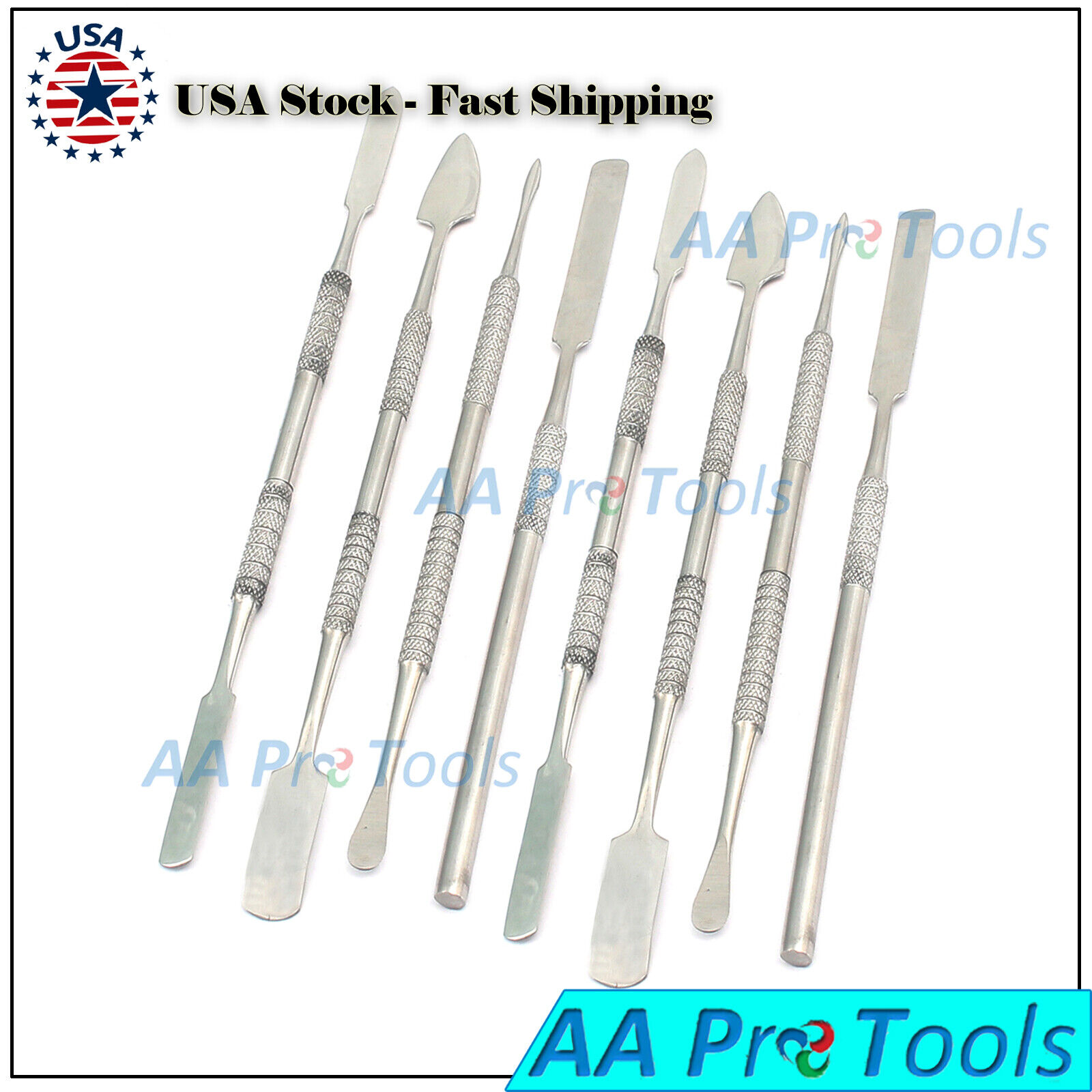 AAPRO-8-Pc-WAX-CARVER-SPATULA-DENTAL-POLYMER-CLAY-CARVING-SET-DENTAL-LAB-TOOLS-254767402619-2