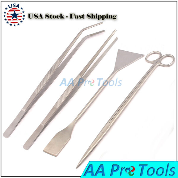 Aquarium Tank Plant Tools Aquascaping Aquatic Plant Substrate Spatula Set of 4