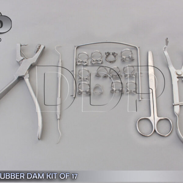 Basic Starter Rubber Dam Kit of 17 Dental Surgical Instruments